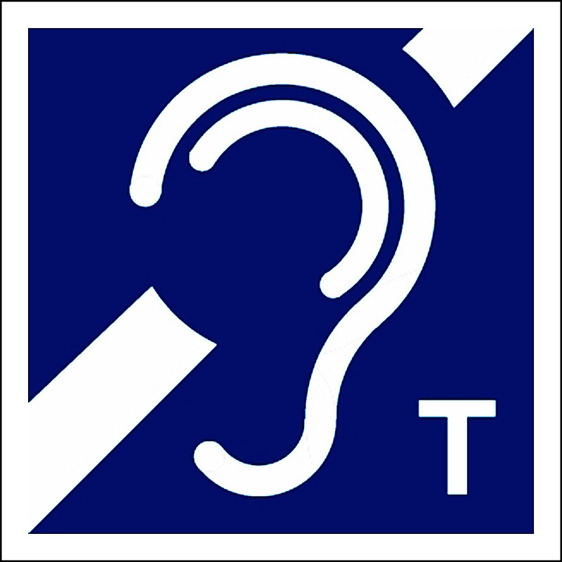 Piktogramm Induktive Höranlage für Stellung T