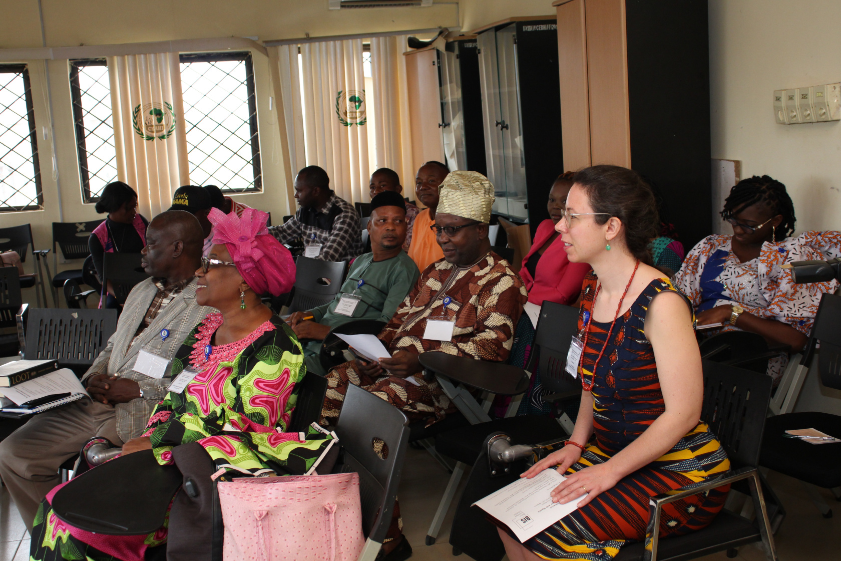 Dr. Alice Hertzog with local partners at a workshop in Nigeria, 2022.